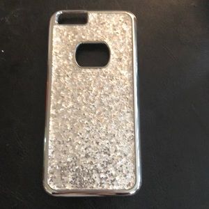Silver sparkle iPhone 6/6s case